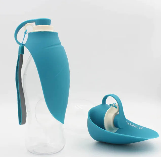 Portable Dog Water Bottle 580ml - Leak-Proof Pet Travel Dispenser